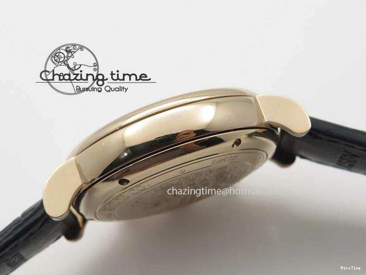 MIROTIME 0508 Portofino Chrono RG Black Dial on Black Leather Strap A HighPerformance 7389